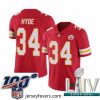 2020 Super Bowl LIV Kansas City Chiefs #34 Carlos Hyde Red Team Color Vapor Untouchable Limited Player Football Jersey