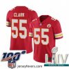 2020 Super Bowl LIV Kansas City Chiefs #55 Frank Clark Red Team Color Vapor Untouchable Limited Player Football Jersey