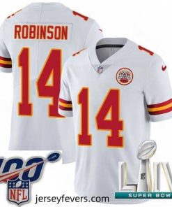 2020 Super Bowl LIV Nike Kansas City Chiefs #14 Demarcus Robinson White Vapor Untouchable Limited Player NFL Jersey