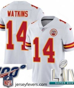 2020 Super Bowl LIV Nike Kansas City Chiefs #14 Sammy Watkins White Vapor Untouchable Limited Player NFL Jersey