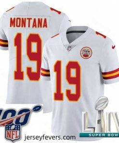 2020 Super Bowl LIV Nike Kansas City Chiefs #19 Joe Montana White Vapor Untouchable Limited Player NFL Jersey
