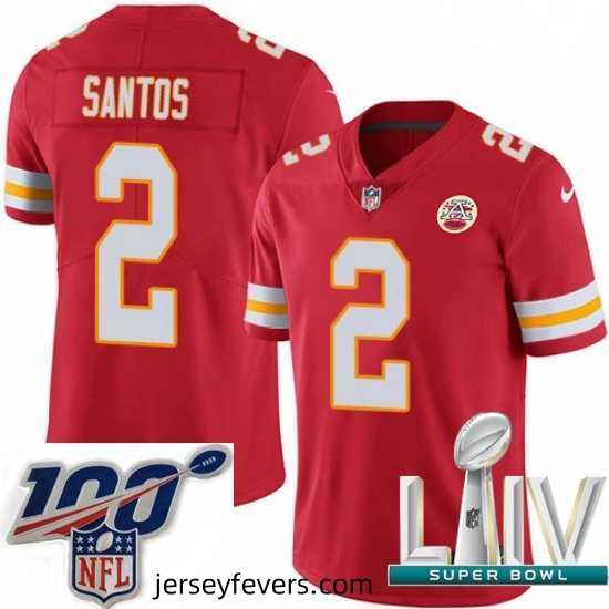 2020 Super Bowl LIV Nike Kansas City Chiefs #2 Cairo Santos Red Team Color Vapor Untouchable Limited Player NFL Jersey