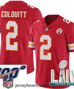 2020 Super Bowl LIV Nike Kansas City Chiefs #2 Dustin Colquitt Red Team Color Vapor Untouchable Limited Player NFL Jersey