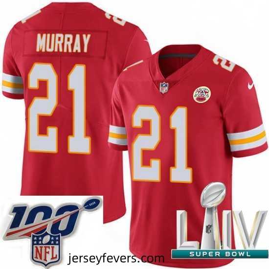 2020 Super Bowl LIV Nike Kansas City Chiefs #21 Eric Murray Red Team Color Vapor Untouchable Limited Player NFL Jersey
