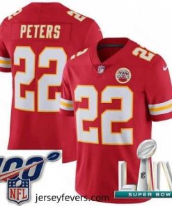 2020 Super Bowl LIV Nike Kansas City Chiefs #22 Marcus Peters Red Team Color Vapor Untouchable Limited Player NFL Jersey