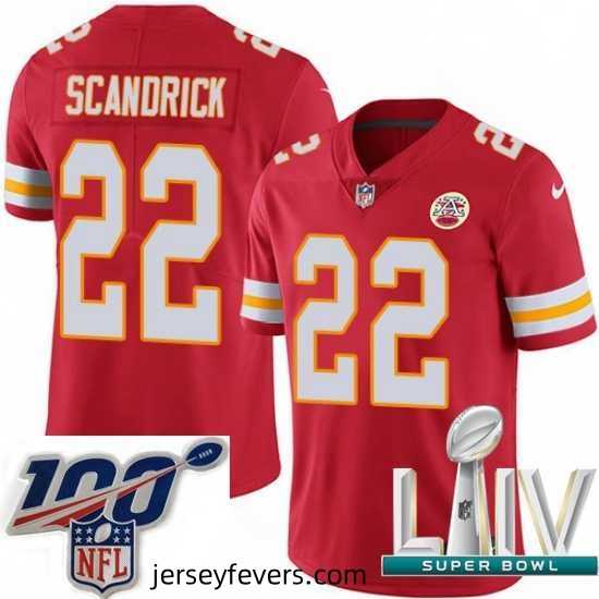 2020 Super Bowl LIV Nike Kansas City Chiefs #22 Orlando Scandrick Red Team Color Vapor Untouchable Limited Player NFL Jersey