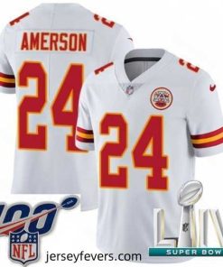 2020 Super Bowl LIV Nike Kansas City Chiefs #24 David Amerson White Vapor Untouchable Limited Player NFL Jersey