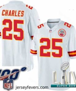 2020 Super Bowl LIV Nike Kansas City Chiefs #25 Jamaal Charles White Vapor Untouchable Limited Player NFL Jersey