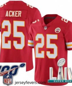 2020 Super Bowl LIV Nike Kansas City Chiefs #25 Kenneth Acker Red Team Color Vapor Untouchable Limited Player NFL Jersey
