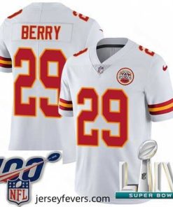 2020 Super Bowl LIV Nike Kansas City Chiefs #29 Eric Berry White Vapor Untouchable Limited Player NFL Jersey