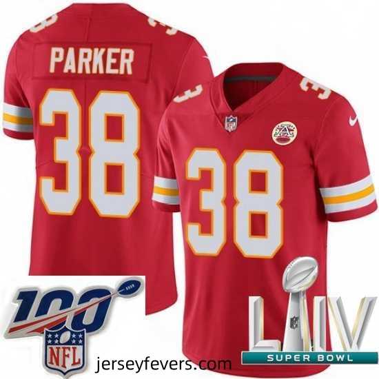 2020 Super Bowl LIV Nike Kansas City Chiefs #38 Ron Parker Red Team Color Vapor Untouchable Limited Player NFL Jersey