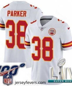 2020 Super Bowl LIV Nike Kansas City Chiefs #38 Ron Parker White Vapor Untouchable Limited Player NFL Jersey