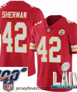 2020 Super Bowl LIV Nike Kansas City Chiefs #42 Anthony Sherman Red Team Color Vapor Untouchable Limited Player NFL Jersey