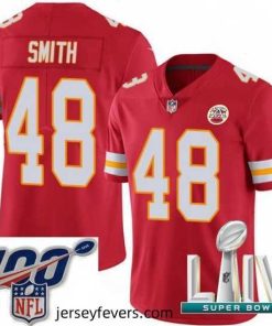 2020 Super Bowl LIV Nike Kansas City Chiefs #48 Terrance Smith Red Team Color Vapor Untouchable Limited Player NFL Jersey