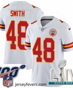 2020 Super Bowl LIV Nike Kansas City Chiefs #48 Terrance Smith White Vapor Untouchable Limited Player NFL Jersey