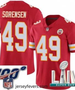 2020 Super Bowl LIV Nike Kansas City Chiefs #49 Daniel Sorensen Red Team Color Vapor Untouchable Limited Player NFL Jersey