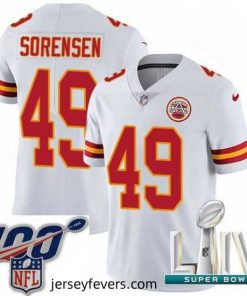 2020 Super Bowl LIV Nike Kansas City Chiefs #49 Daniel Sorensen White Vapor Untouchable Limited Player NFL Jersey