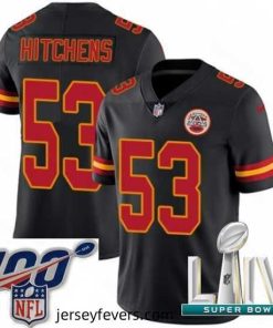 2020 Super Bowl LIV Nike Kansas City Chiefs #53 Anthony Hitchens Limited Black Rush Vapor Untouchable NFL Jersey