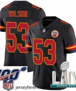 2020 Super Bowl LIV Nike Kansas City Chiefs #53 Ramik Wilson Limited Black Rush Vapor Untouchable NFL Jersey