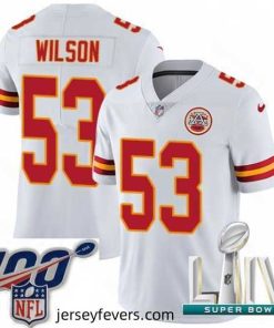 2020 Super Bowl LIV Nike Kansas City Chiefs #53 Ramik Wilson White Vapor Untouchable Limited Player NFL Jersey