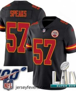 2020 Super Bowl LIV Nike Kansas City Chiefs #57 Breeland Speaks Limited Black Rush Vapor Untouchable NFL Jersey