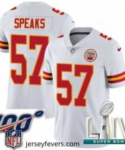 2020 Super Bowl LIV Nike Kansas City Chiefs #57 Breeland Speaks White Vapor Untouchable Limited Player NFL Jersey