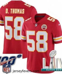 2020 Super Bowl LIV Nike Kansas City Chiefs #58 Derrick Thomas Red Team Color Vapor Untouchable Limited Player NFL Jersey