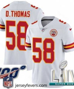 2020 Super Bowl LIV Nike Kansas City Chiefs #58 Derrick Thomas White Vapor Untouchable Limited Player NFL Jersey
