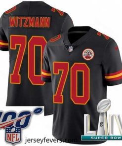 2020 Super Bowl LIV Nike Kansas City Chiefs #70 Bryan Witzmann Limited Black Rush Vapor Untouchable NFL Jersey