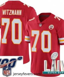 2020 Super Bowl LIV Nike Kansas City Chiefs #70 Bryan Witzmann Red Team Color Vapor Untouchable Limited Player NFL Jersey