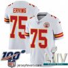 2020 Super Bowl LIV Nike Kansas City Chiefs #75 Cameron Erving White Vapor Untouchable Limited Player NFL Jersey