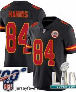 2020 Super Bowl LIV Nike Kansas City Chiefs #84 Demetrius Harris Limited Black Rush Vapor Untouchable NFL Jersey