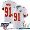 2020 Super Bowl LIV Nike Kansas City Chiefs #91 Derrick Nnadi White Vapor Untouchable Limited Player NFL Jersey