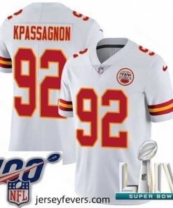 2020 Super Bowl LIV Nike Kansas City Chiefs #92 Tanoh Kpassagnon White Vapor Untouchable Limited Player NFL Jersey
