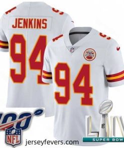 2020 Super Bowl LIV Nike Kansas City Chiefs #94 Jarvis Jenkins White Vapor Untouchable Limited Player NFL Jersey