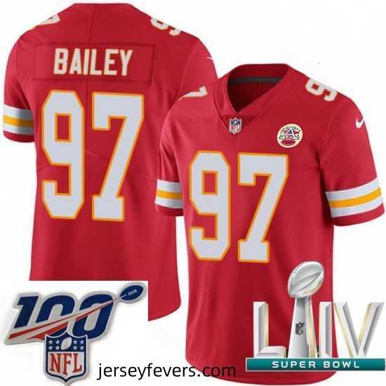 2020 Super Bowl LIV Nike Kansas City Chiefs #97 Allen Bailey Red Team Color Vapor Untouchable Limited Player NFL Jersey