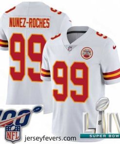 2020 Super Bowl LIV Nike Kansas City Chiefs #99 Rakeem Nunez-Roches White Vapor Untouchable Limited Player NFL Jersey