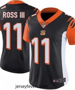 Bengals #11 John Ross III Black Team Color Stitched Football Vapor Untouchable Limited Jersey