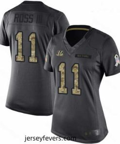 Bengals #11 John Ross III Black Stitched Football Limited 2016 Salute to Service Jersey