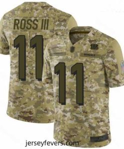 Bengals 11 John Ross III Camo Stitched Football Limited 2018 Salute To Service Jersey