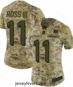 Bengals #11 John Ross III Camo Stitched Football Limited 2018 Salute to Service Jersey