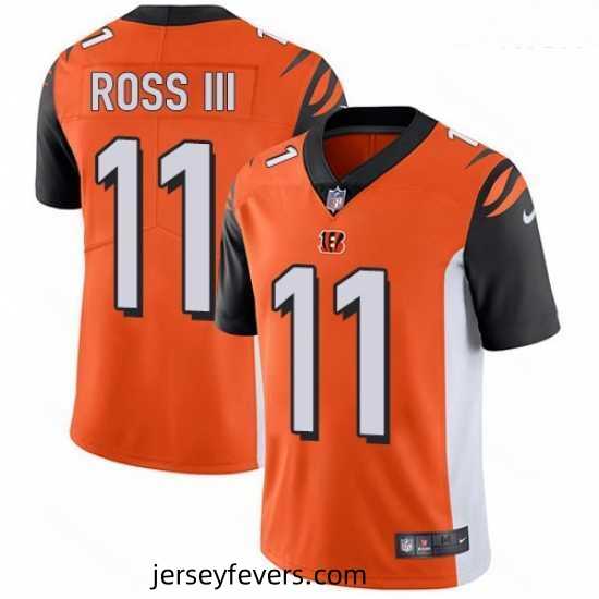 Bengals 11 John Ross III Orange Alternate Stitched Football Vapor Untouchable Limited Jersey