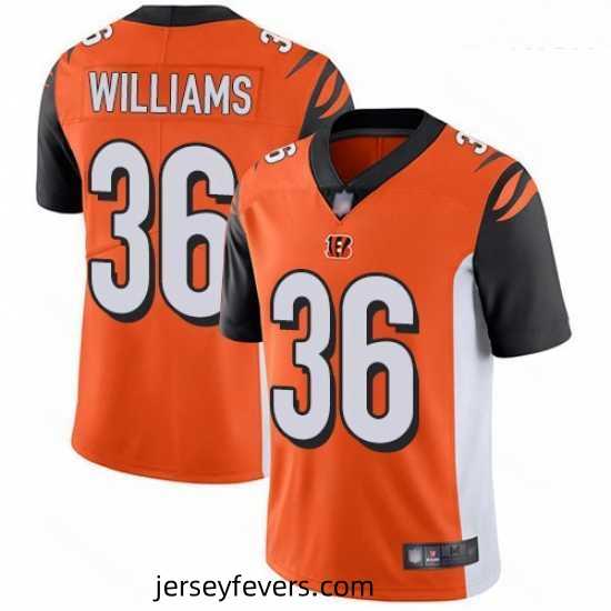 Bengals 36 Shawn Williams Orange Alternate Stitched Football Vapor Untouchable Limited Jersey