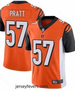 Bengals 57 Germaine Pratt Orange Alternate Stitched Football Vapor Untouchable Limited Jersey