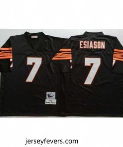 Bengals 7 Boomer Esiason Black Throwback Jersey
