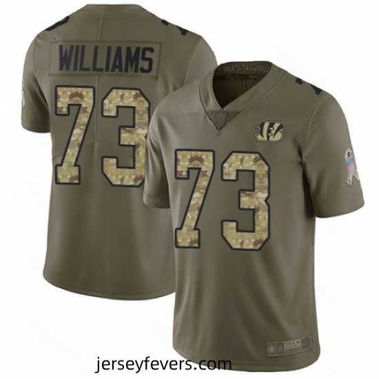 Bengals 73 Jonah Williams Olive Camo Stitched Football Limited 2017 Salute To Service Jersey