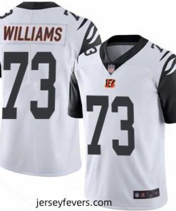 Bengals 73 Jonah Williams White Stitched Football Limited Rush Jersey