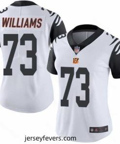Bengals 73 Jonah Williams White Stitched Football Limited Rush Jersey