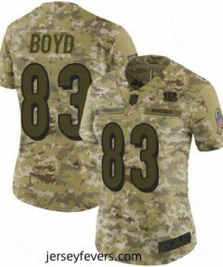 Bengals #83 Tyler Boyd Camo Stitched Football Limited 2018 Salute to Service Jersey