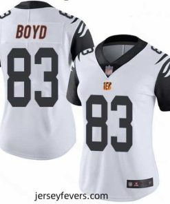 Bengals #83 Tyler Boyd White Stitched Football Limited Rush Jersey